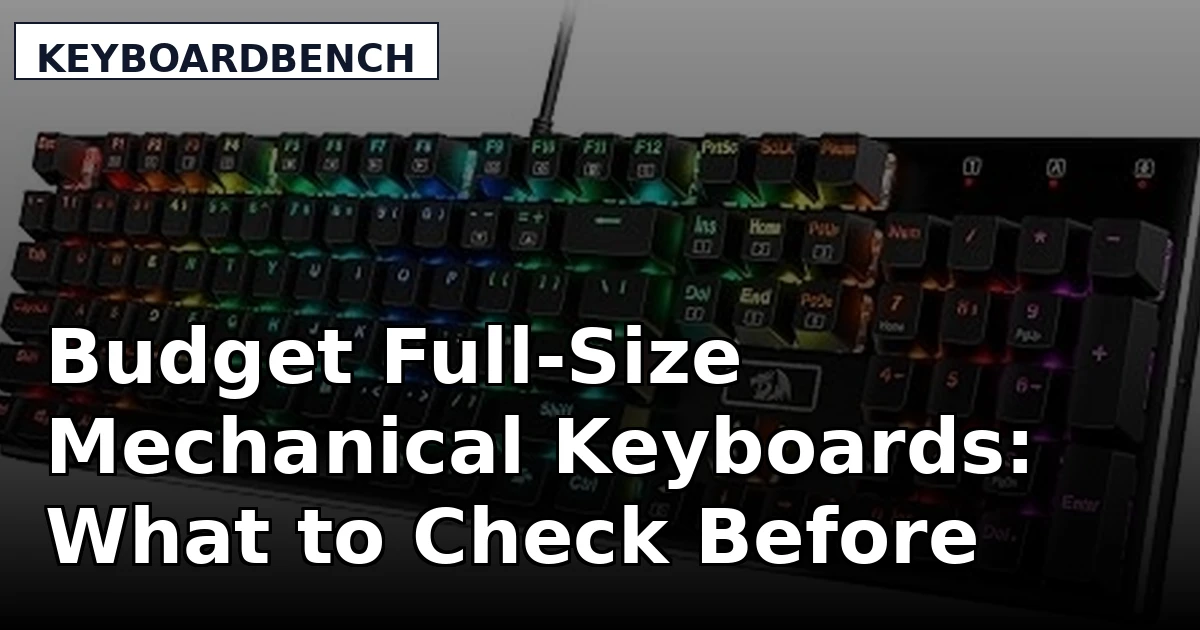 Budget Full-Size Mechanical Keyboards: What to Check Before You Buy