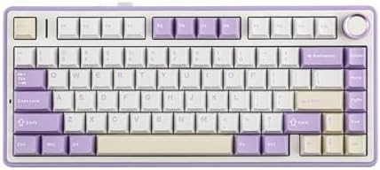 EPOMAKER x Aula F75 Gasket Mechanical Keyboard, 75% Wireless Hot Swappable Gaming Keyboard with Five-Layer Padding&amp;Knob, BT/2.4GHz/USB-C, RGB (Light Blue, LEOBOG Reaper Switch)
